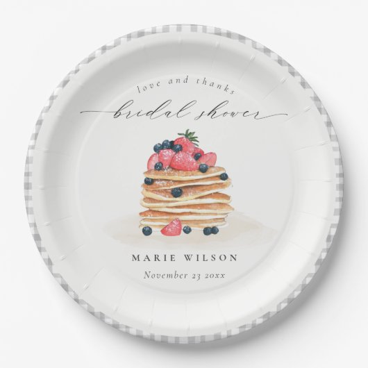 Rustige Waterverf van perskoeken en perskoeken Papieren Bordje (Voorkant)