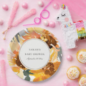 Rustige Waterverf van zonnebloemen Baby shower Papieren Bordje (Feest)