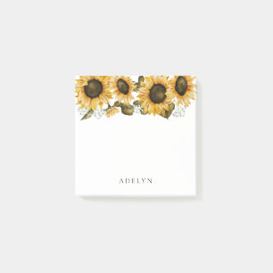 Rustige Waterverf van zonnebloemen Post-it® Notes