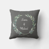 Rustige waterverf verlaat bruid en bruidegans kussen (Achterkant)