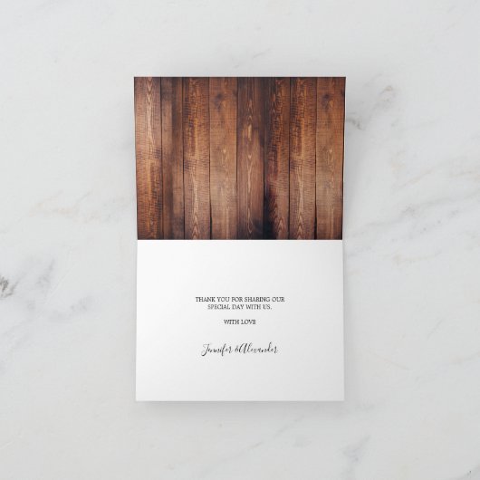 Rustige waterverf verlaat Dank je trouwkaart Bedankkaart