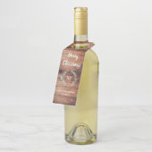 Rustige waterverf verlaat hout Droog kerstfeest Flessenhanger (Schuin)