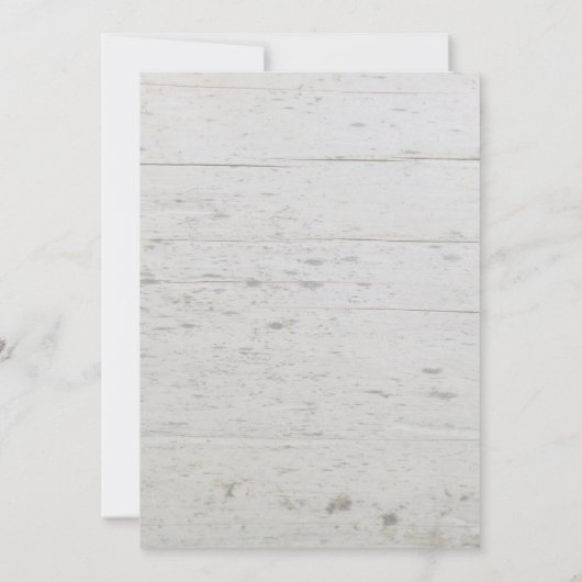 Rustige waterverf verlaat monogram hout bruiloft kaart (Achterkant)