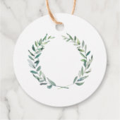 Rustige waterverf verlaat trouwfoto Dank je Bedankjes Labels (Achterkant)