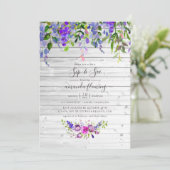 Rustige Waterverf Violet Floral Sip en zie Kaart (Staand voorkant)
