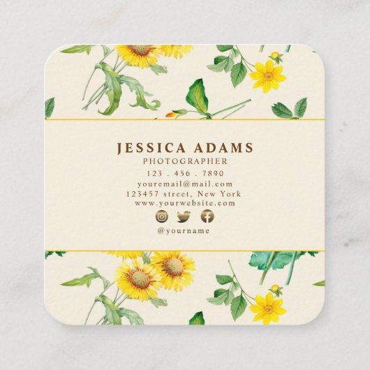 Rustige Waterverf Visitekaartje (Achterkant)