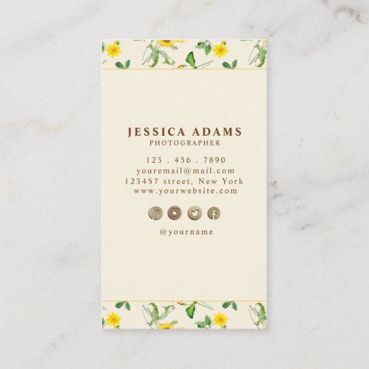 Rustige Waterverf Visitekaartje (Achterkant)