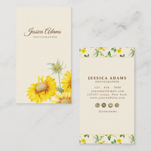 Rustige Waterverf Visitekaartje (Voorkant / Achterkant)