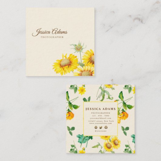 Rustige Waterverf Visitekaartje (Voorkant / Achterkant)