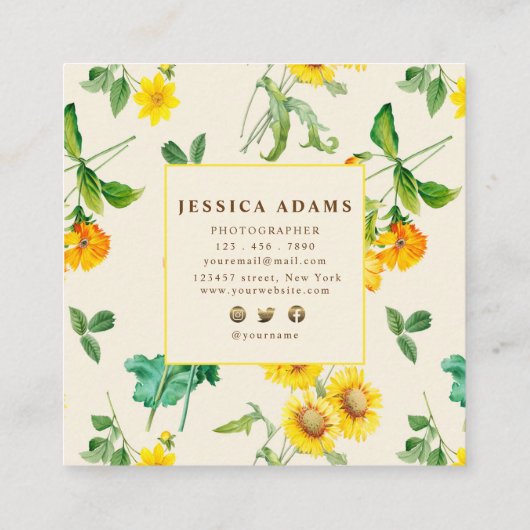 Rustige Waterverf Visitekaartje (Achterkant)