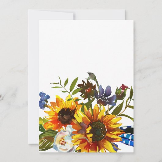 Rustige Waterverf Vrijgezellenfeest van de Zonnebl Kaart (Achterkant)