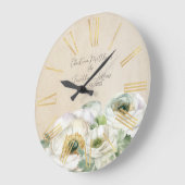 Rustige Waterverf White Ranunculus Grote Klok (Hoek)