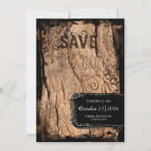 Rustige Waterverf Wijnflesje Sla de datum op Save The Date (Achterkant)