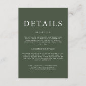 Rustige Waterverf Wild Fern Wedding - Gegevens Informatiekaartje (Voorkant)