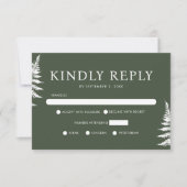 Rustige Waterverf Wild Wedding Kindly Reply RSVP Kaartje (Voorkant)