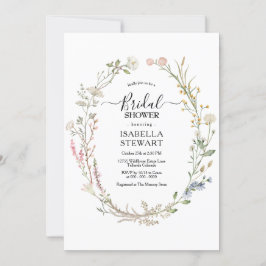 Rustige Waterverf Wilde-bloemenlente Vrijgezellenf Kaart