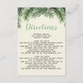 Rustige Waterverf Winter Forest Pine Cone Wedding Informatiekaartje (Voorkant)