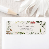 Rustige waterverf witte florale bruiloft etiket (Insitu)