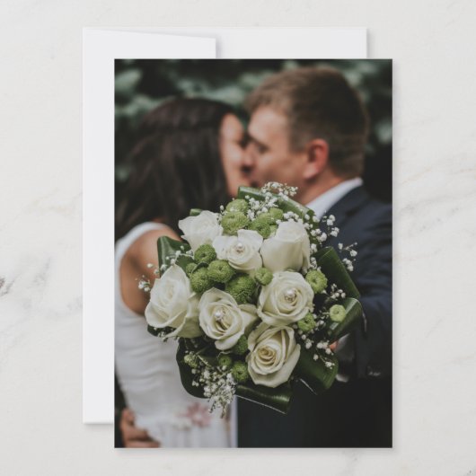 Rustige Waterverf Witte pompoen Zonnebloem Save The Date (Achterkant)