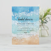 Rustige Waterverf Zee Beach Vrijgezellenfeest Kaart (Staand voorkant)