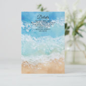 Rustige Waterverf Zomer Zee Beach Weddenschap Informatiekaartje (Staand voorkant)