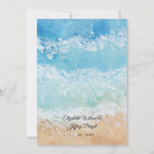 Rustige Waterverf Zomer Zee Beach Weddenschap Kaart (Achterkant)