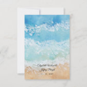 Rustige Waterverf Zomer Zee Beach Weddenschap RSVP Kaartje (Achterkant)