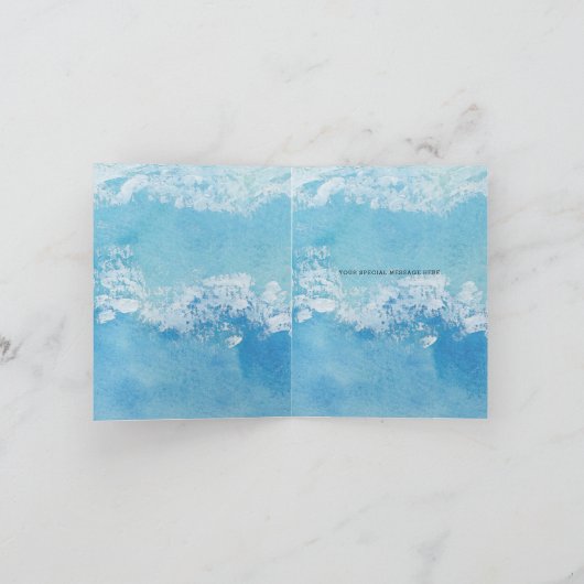 Rustige Waterverf zomervakantie Zee Beach Hartelij (Binnen)