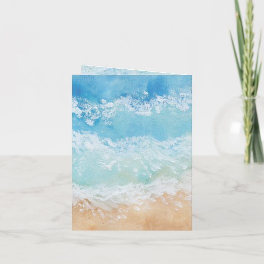 Rustige Waterverf zomervakantie Zee Beach Hartelij (Achterkant)