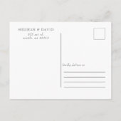 Rustige Waterverf zomervakantie Zee sparen de datu Aankondigingskaart (Achterkant)