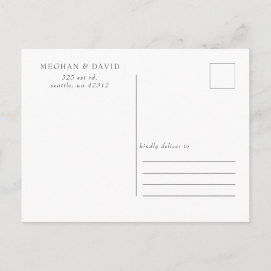 Rustige Waterverf zomervakantie Zee sparen de datu Aankondigingskaart (Achterkant)