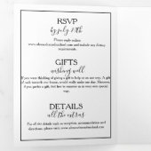 Rustige Waterverf - Zonnebloem - bruiloftsfeest Drieluik Uitnodiging (Binnenzijde eerst)