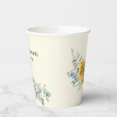 Rustige Waterverf Zonnebloem Eucalyptus Greenery Papieren Bekers (Links)