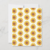 Rustige Waterverf Zonnebloem Gepersonaliseerd Notitiekaartje (Achterkant)