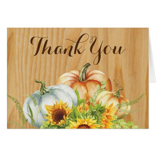 Rustige Waterverf zonnebloem Hartelijk dank (Voorkant Horizontaal)