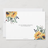 Rustige Waterverf Zonnebloem hebben we verplaatst Aankondiging (Achterkant)