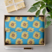 Rustige Waterverf Zonnebloem Tissuepapier (Geschenk)