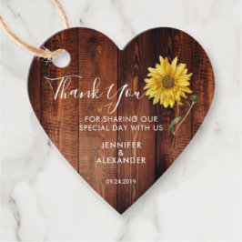 Rustige waterverf zonnebloembruiloft bedankt bedankjes labels