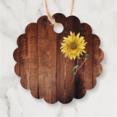 Rustige waterverf zonnebloembruiloft bedankt bedankjes labels (Achterkant)