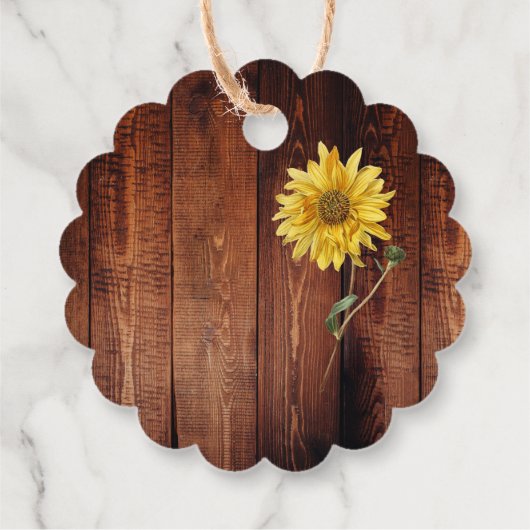 Rustige waterverf zonnebloembruiloft bedankt bedankjes labels (Achterkant)