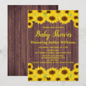 Rustige Waterverf - Zonnebloemen - Baby shower Kaart (Voorkant / Achterkant)