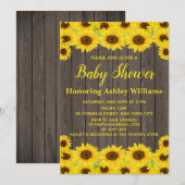 Rustige Waterverf - Zonnebloemen - Baby shower Kaart (Voorkant / Achterkant)