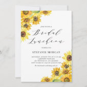 Rustige Waterverf zonnebloemen Bridal Luncheon Kaart (Voorkant)