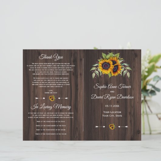 Rustige Waterverf - Zonnebloemen Houtweddenschap (Staand voorkant)