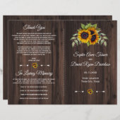 Rustige Waterverf - Zonnebloemen Houtweddenschap (Voorkant / Achterkant)