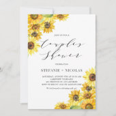 Rustige Waterverf zonnebloemen — Koeschower Kaart (Voorkant)