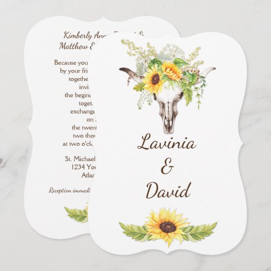 Rustige Waterverf Zonnebloemen Lange Reuzenkuil Kaart (Voorkant / Achterkant)