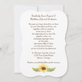 Rustige Waterverf Zonnebloemen Lange Reuzenkuil Kaart (Achterkant)