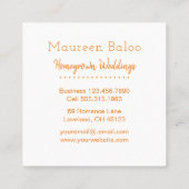 Rustige Waterverf Zonnebloemen Vierkante Visitekaartje (Achterkant)