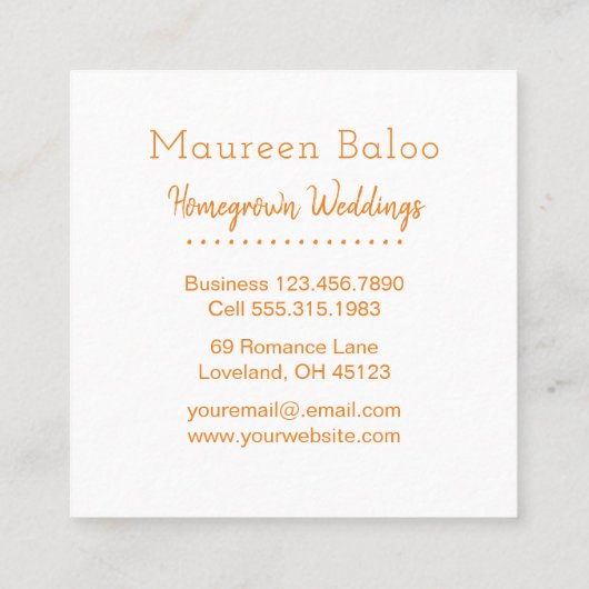 Rustige Waterverf Zonnebloemen Vierkante Visitekaartje (Achterkant)